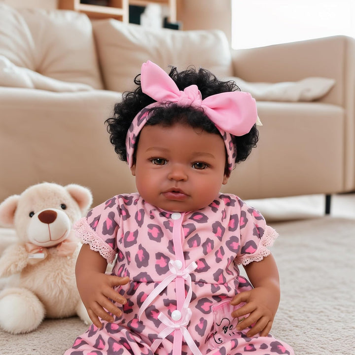 BABESIDE Muñecas Reborn Baby niña negra, de 20 pulgadas, realista,...