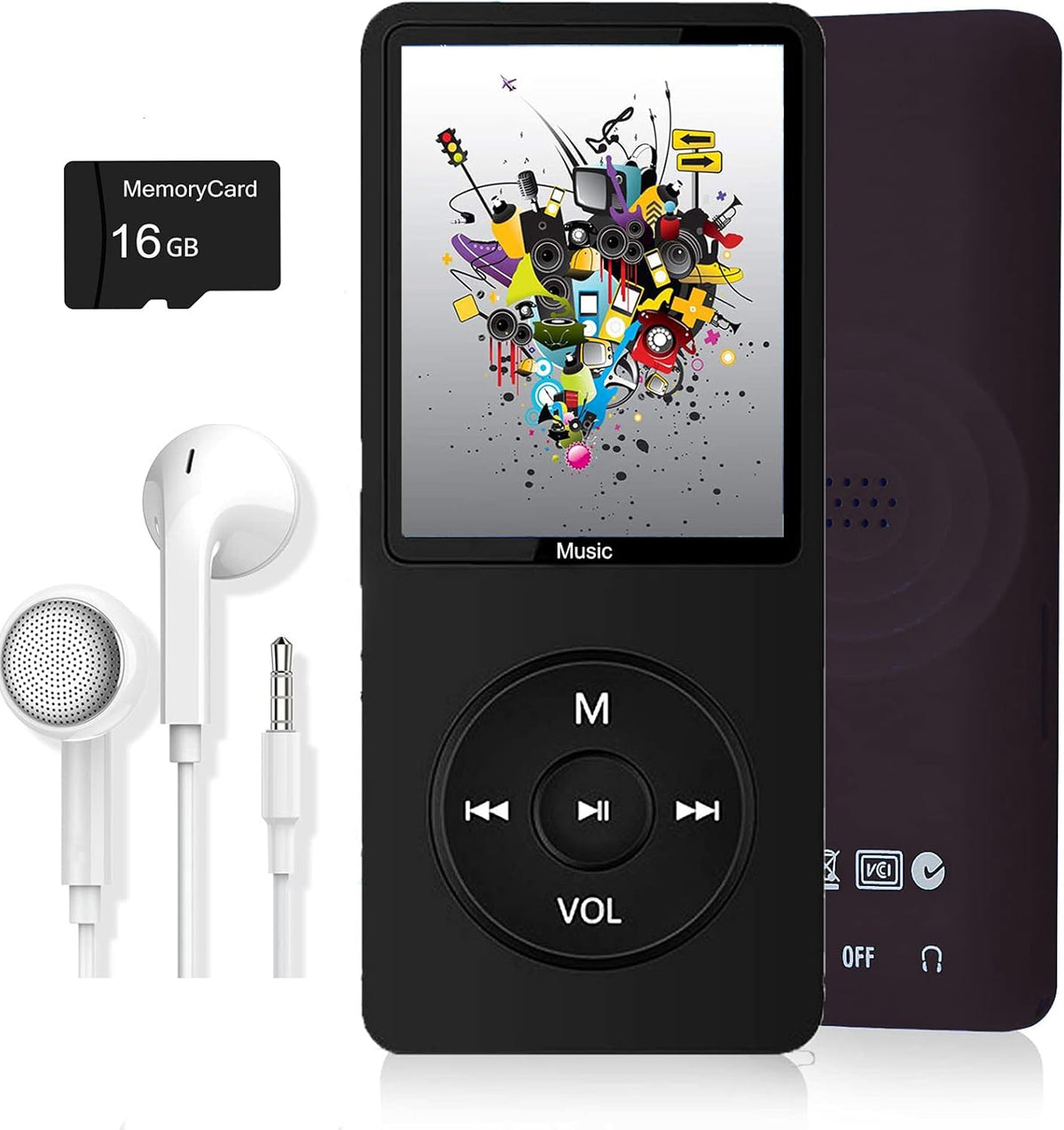 Reproductor de MP3, reproductor de música con tarjeta micro SD de 1...