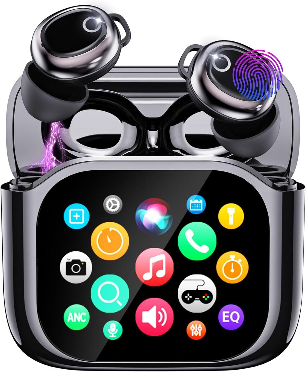 Auriculares para dormir, mini auriculares para dormir 2026, diseño pequeño para dormir de lado, funda de carga de pantalla táctil, tiempo de reproducción de 48 horas, IPX7 impermeable, 5 modos de