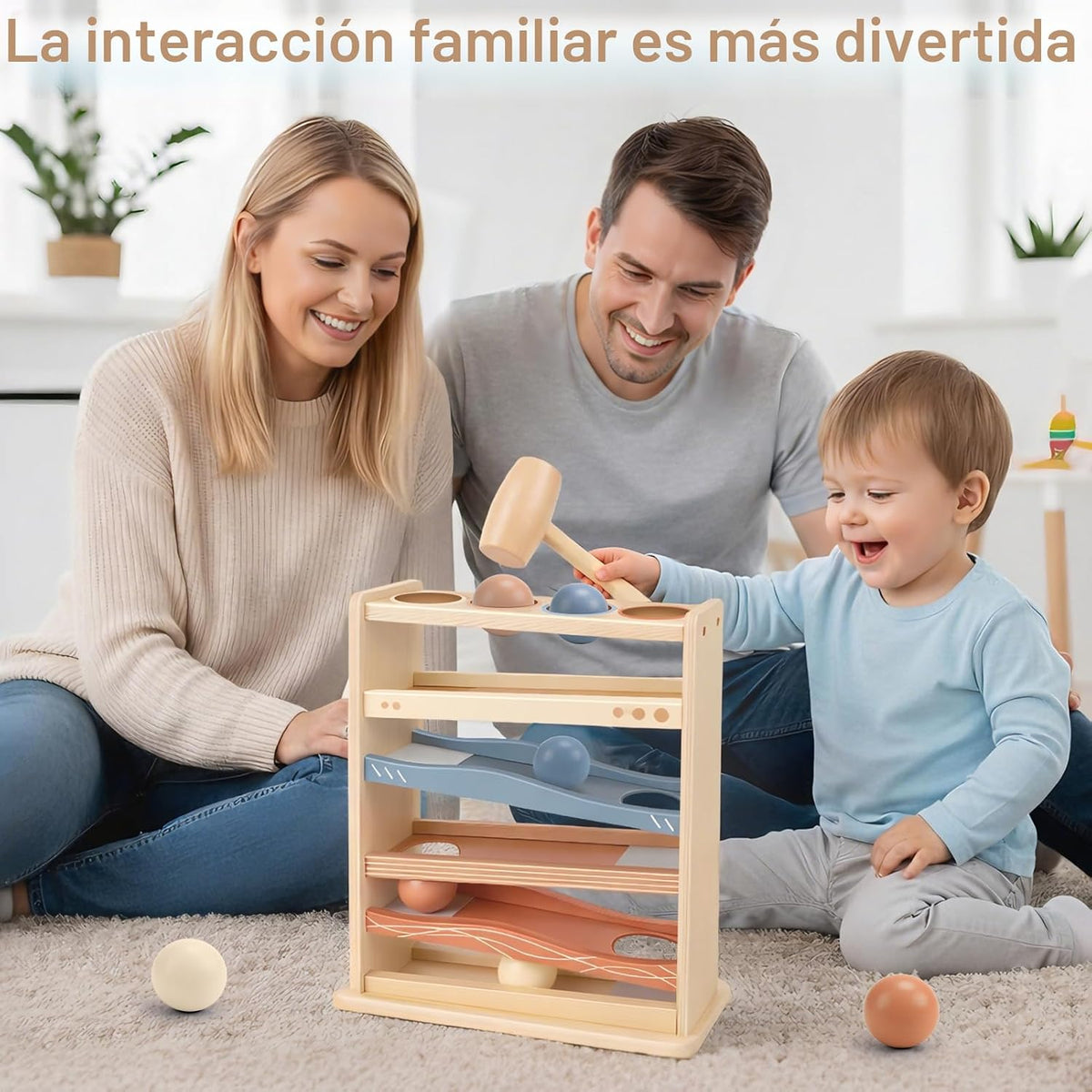 Vanplay Montessori Ball Drop Juguetes para niños de 1 a 2 años, regalos de cumpleaños
