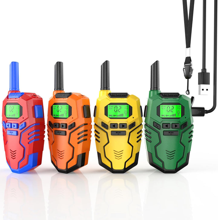 Inspireyes Walkie Talkies para niños, radio bidireccional de largo...