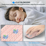 Combo de teclado y mouse inalámbricos, teclado ergonómico silencios...