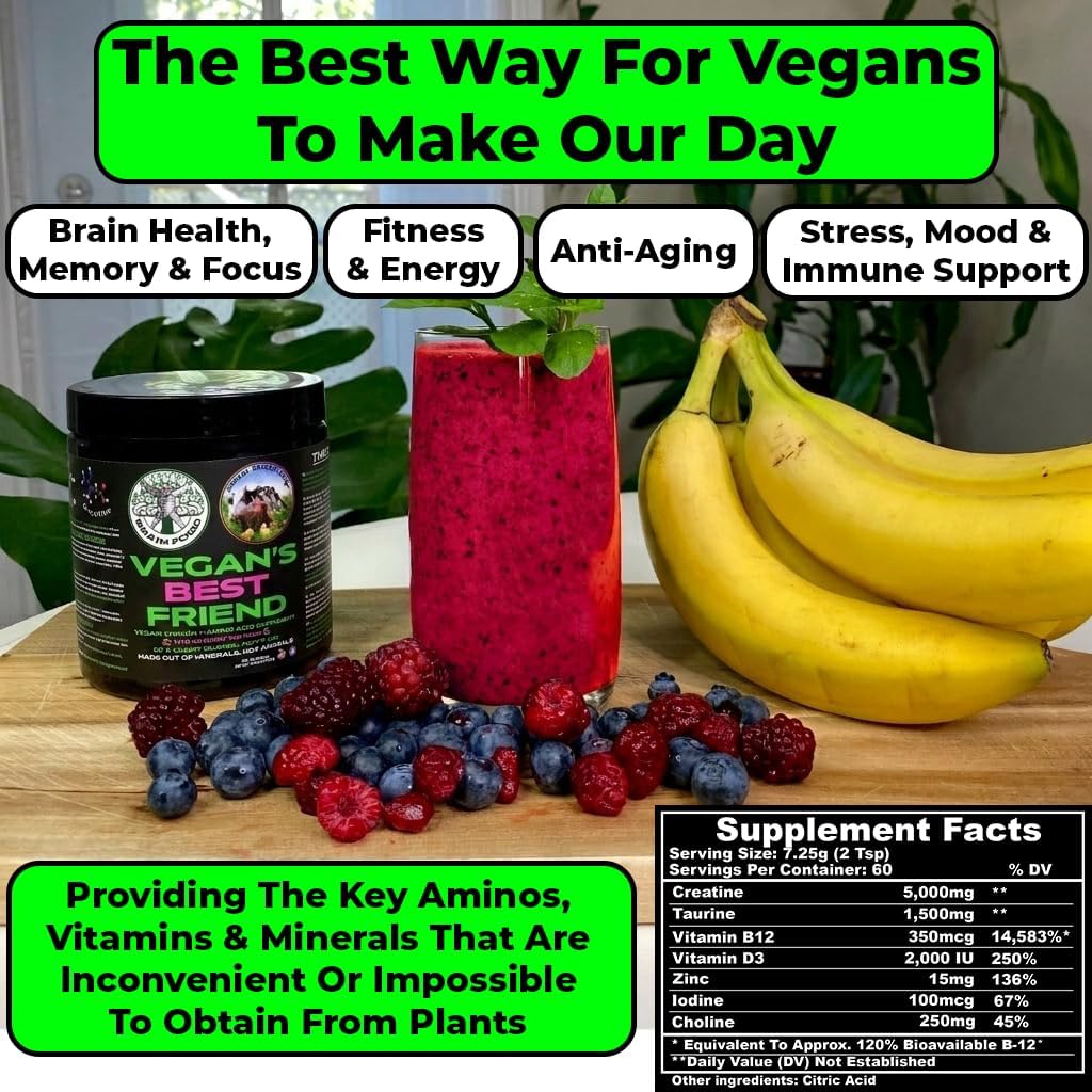 Vegan's Best Friend - Multivitamínico a base de plantas para ho...