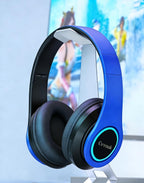 Los auriculares inalámbricos premium cuentan con una función de emisión de luz y se pueden llevar por encima de las orejas. Ofrecen un tiempo de reproducción de 24 horas y audio de alta