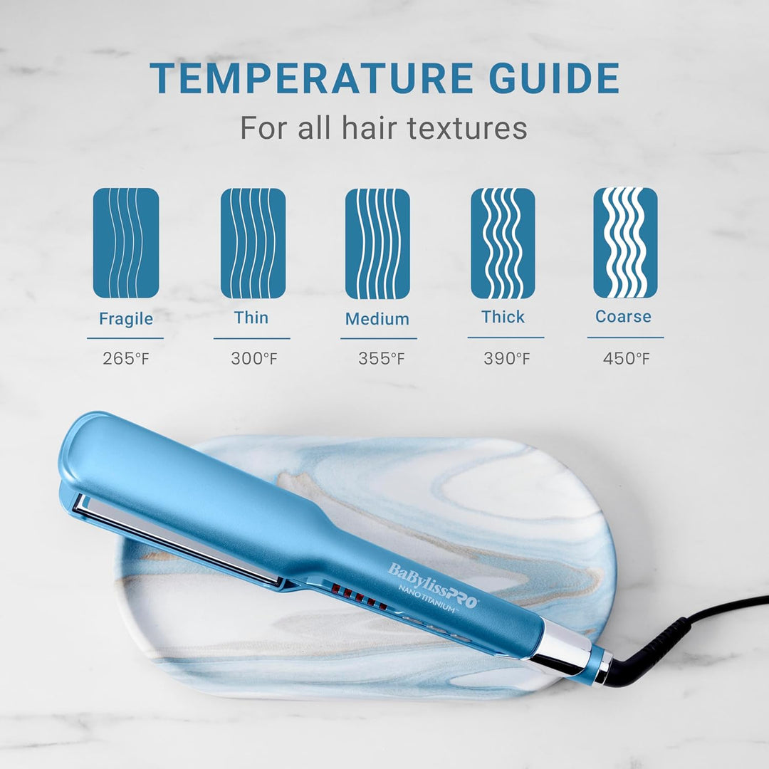 BabylissPRO Nano Titanium Ultra-Sleek Hair Straightener, Flat Iron...