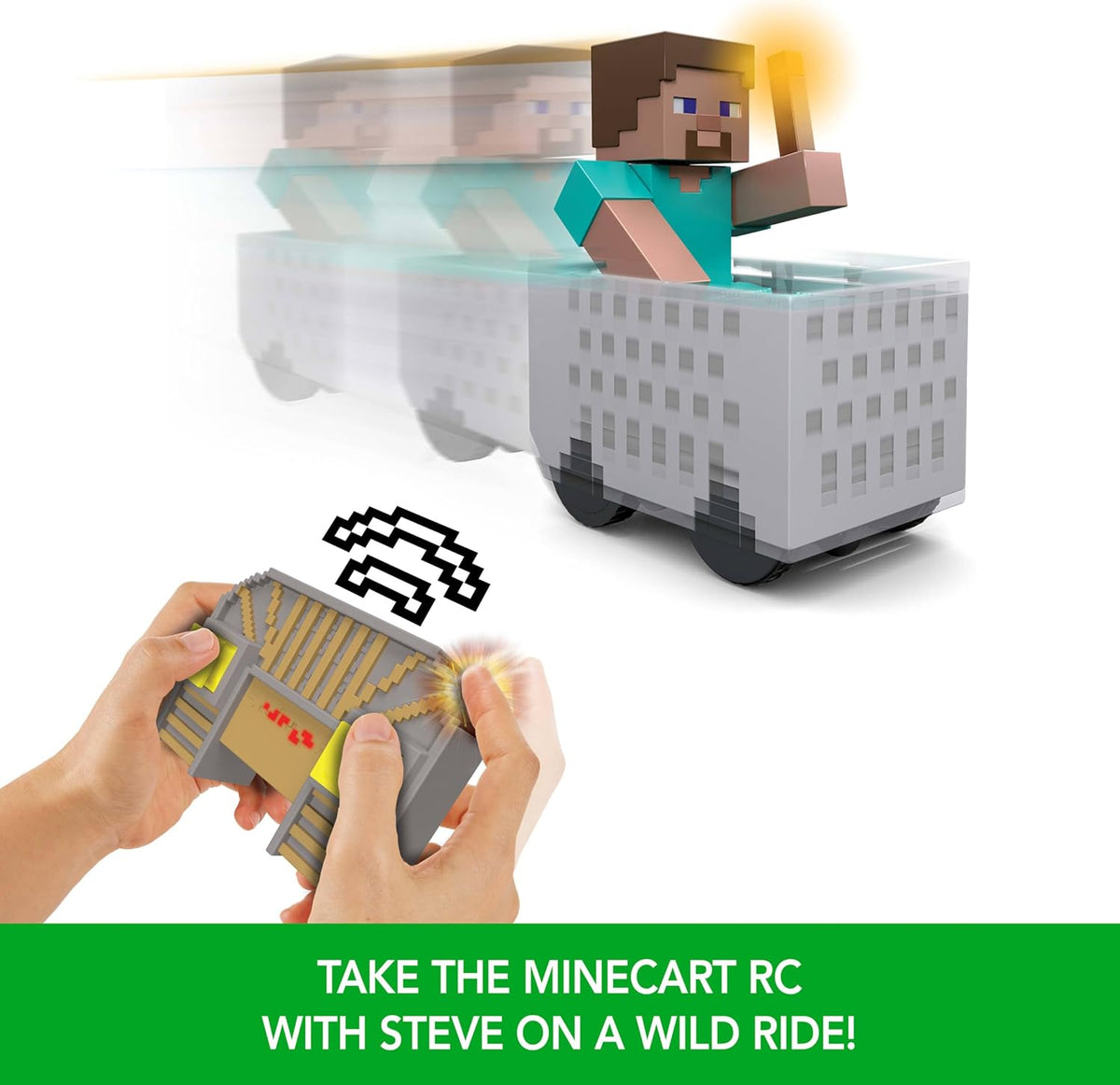 Mattel Minecraft Minecart RC con Steve