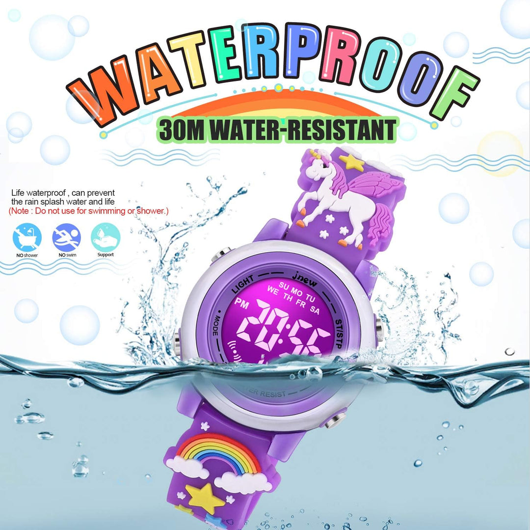 VAPCUFF Relojes impermeables 3D de dibujos animados para niñas con...