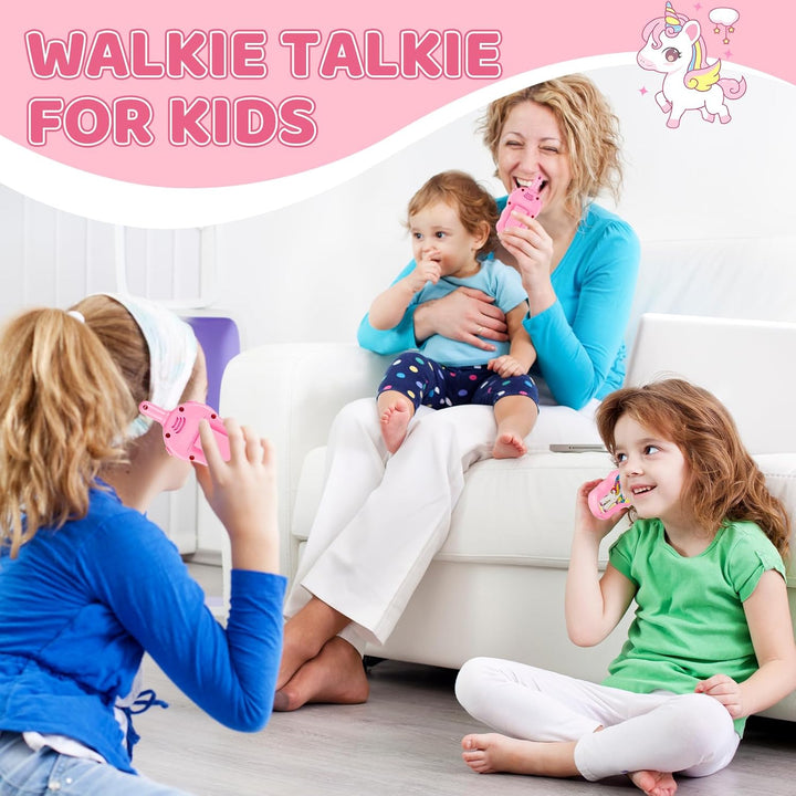 Walkie Talkies de unicornio para niños, paquete de 2 | Rango de 200...