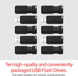 Verbatim Unidad flash USB 2.0 de 32 GB PinStripe retráctil - Busine...