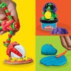 Play-Doh Teenage Mutant Ninja Turtles Cowabunga Creations Bendy 4 Inch Action Figures Set, Kids Arts & Crafts, TMNT Toys para Boys & Girls 4+