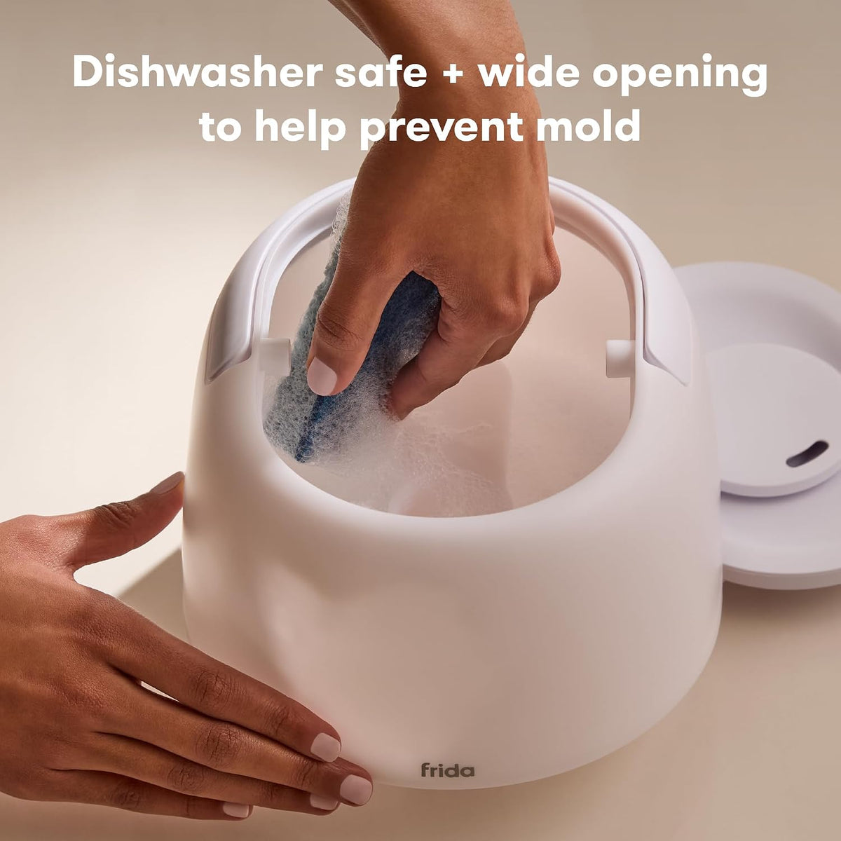 Frida Baby Humidificador de niebla fría 3 en 1 para habitaciones grandes, humidificador de relleno superior para recámara, alivio de alergias, tiempo de funcionamiento de 60 horas + luz nocturna