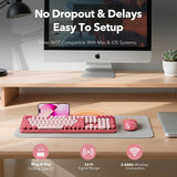 Combo de teclado y mouse inalámbricos con soporte para teléfono\/ta...