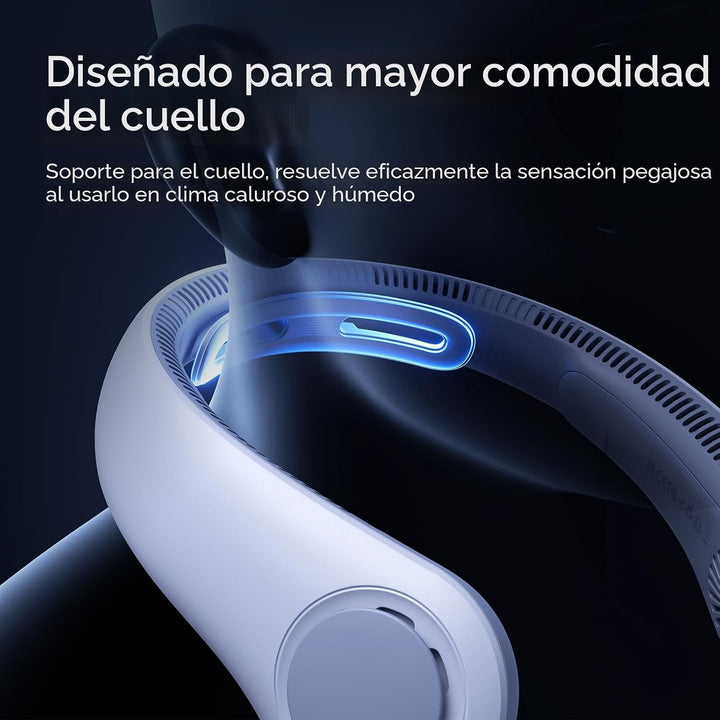 JISULIFE Ventilador de cuello portátil actualizado: collarín manos...