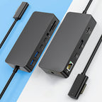 Estación de acoplamiento para superficie, pantalla triple 4K a 60Hz a través de HDMI, DP y USB C, 12 en 1 con adaptador de corriente de 120 W para Surface Laptop 5/4/3 y Surface Pro 11/10/9/8/7/X