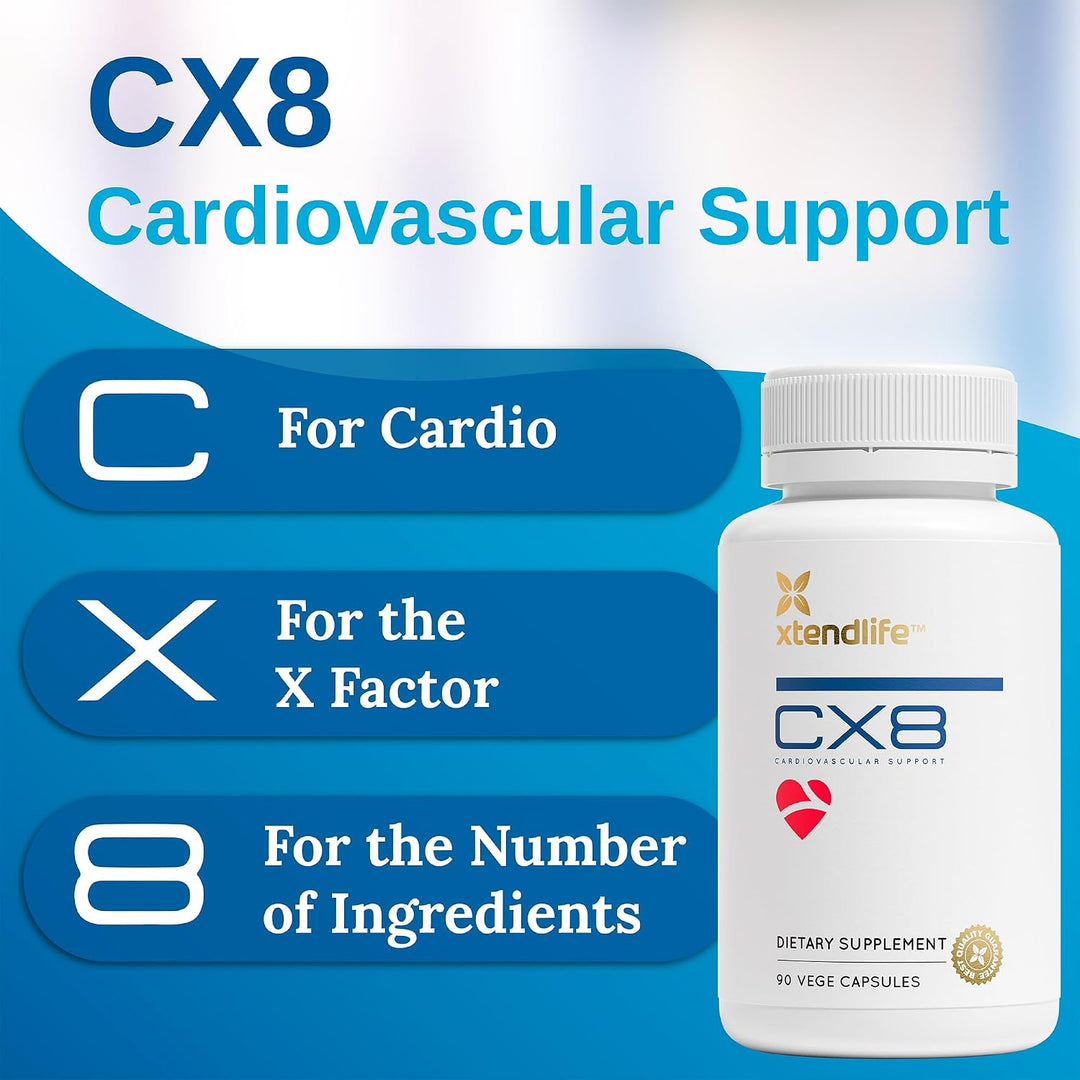 Xtendlife Suplemento de salud cardíaca CX8 para apoyo cardiovascula...