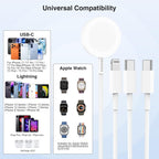 QZIIW Cargador de Apple Watch de 20 W, cable USB C magnético cargador