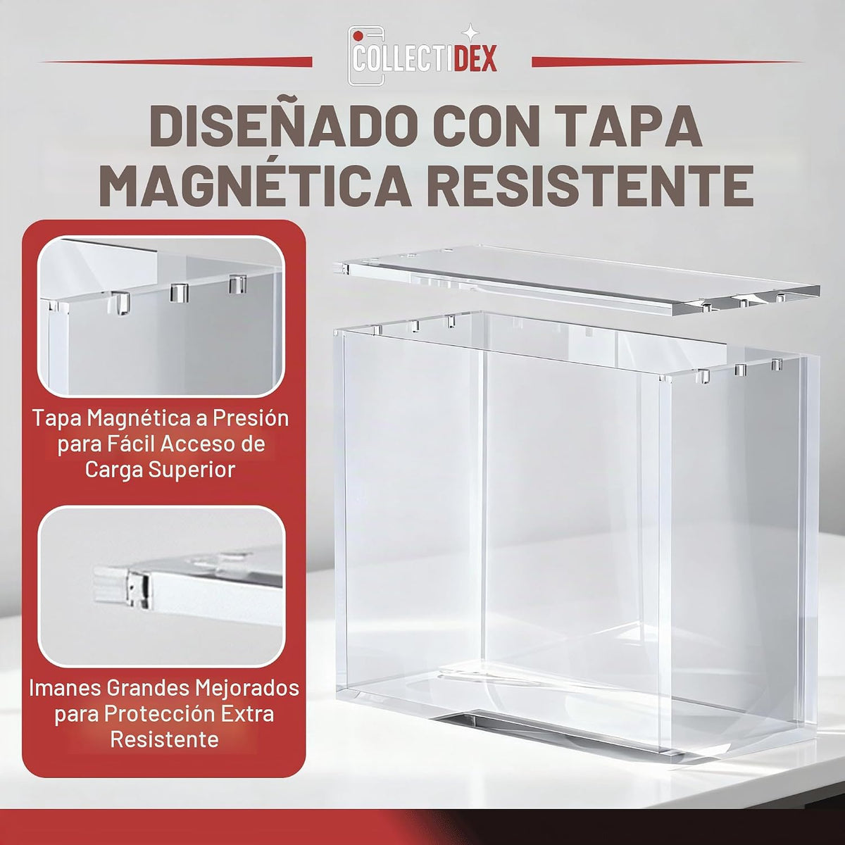 Elite Trainer Box ETB - Funda protectora de acrílico con imanes de 0.197 x 0.118 in, apilable ETB, compatible con cajas de entrenamiento PKMN ETB Elite