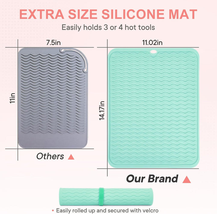 Suafrnut - Alfombrilla de silicona resistente al calor extragrande,...