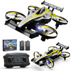 DEERC HT35 Mini dron 2 en 1 para niños | Avión de control remoto, giros de 360°, vuelo circular, despegue/aterrizaje con una tecla, modo sin cabeza, vuelo automático, 3 velocidades, 2 baterías