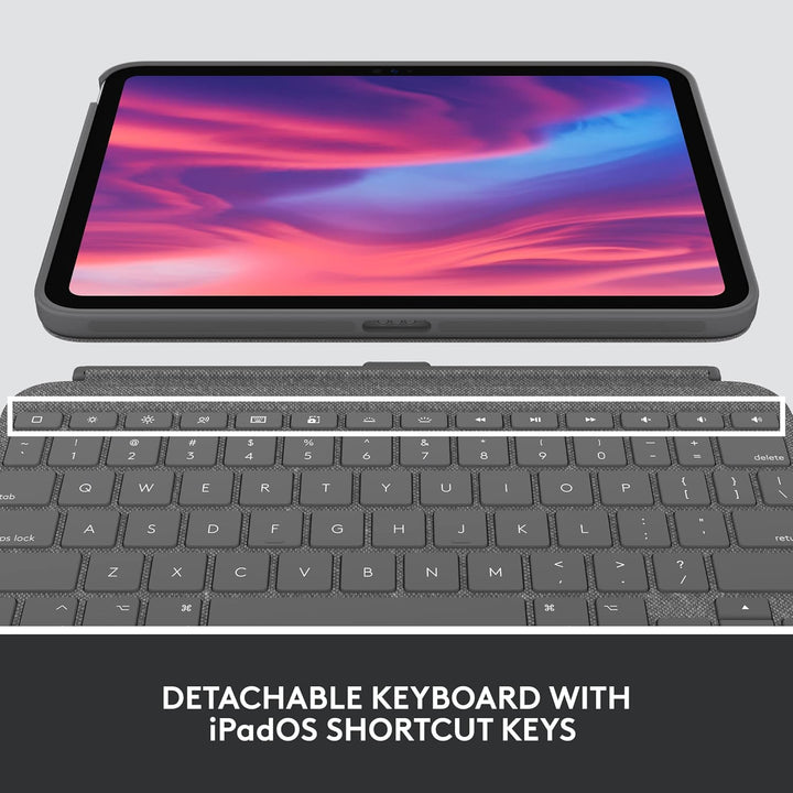Logitech Combo Touch Funda para iPad de 10ª generación, teclado des...