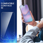 ImpactStrong 3-Pack Protector de Pantalla de Vidrio Templado a prueba de golpes para iPhone 15 Pro [Marco de Instalación Fácil] [Sin Burbujas] [9H de Dureza] [Cobertura Total] Amigable con funda, 6.1 Pulgadas