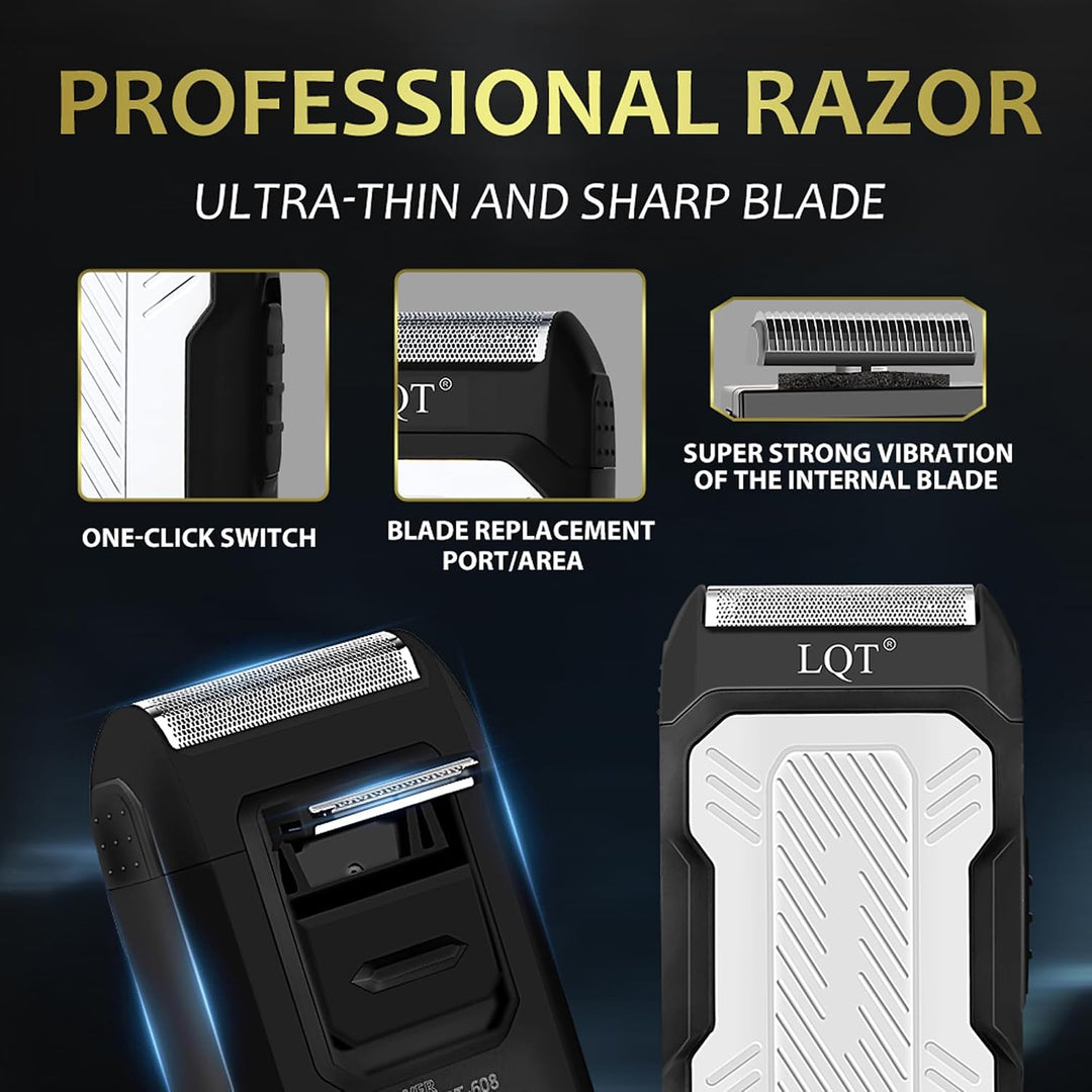 Cortapelos para hombres con pantalla LED, kit de aseo inalámbrico d...
