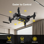 DEERC Mini dron D20 para niños con cámara FPV HD 1080P con control remoto, juguetes regalos para niños y niñas con retención de altitud, modo sin cabeza, ajuste de velocidad de inicio con una tecla