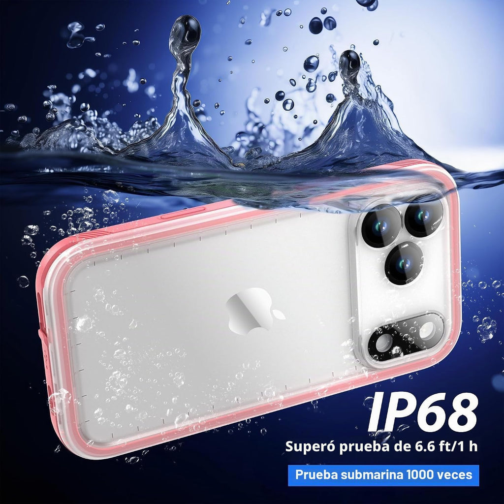 SPORTLINK - Funda impermeable para iPhone 18 Pro, 17 Pro, color rosa