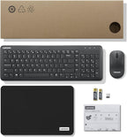 Lenovo 300 Combo de Teclado y Ratón Inalámbricos, Receptor Nano USB...