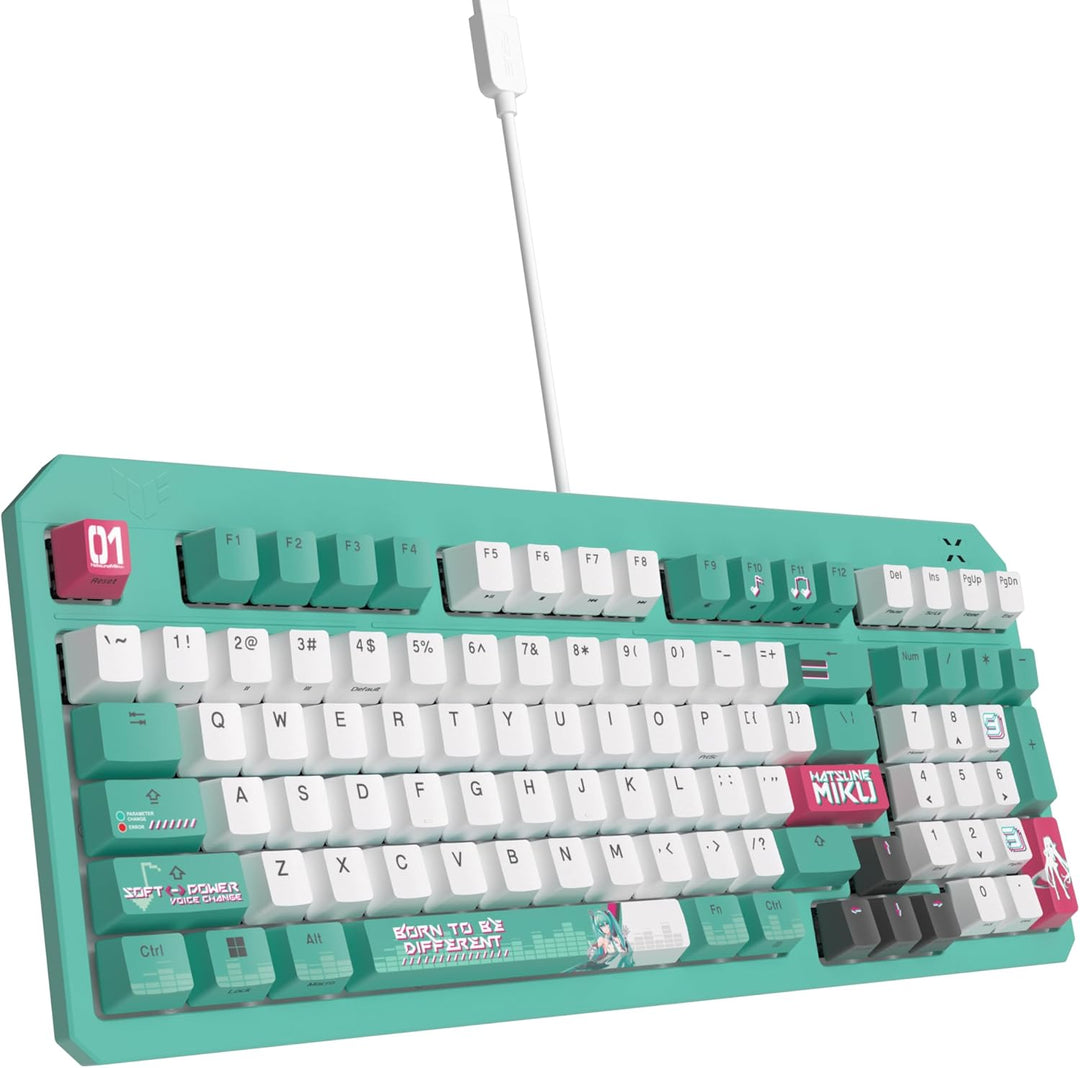 ASUS TUF Gaming K3 Gen II Hatsune Miku Edition - Teclado USB con ca...