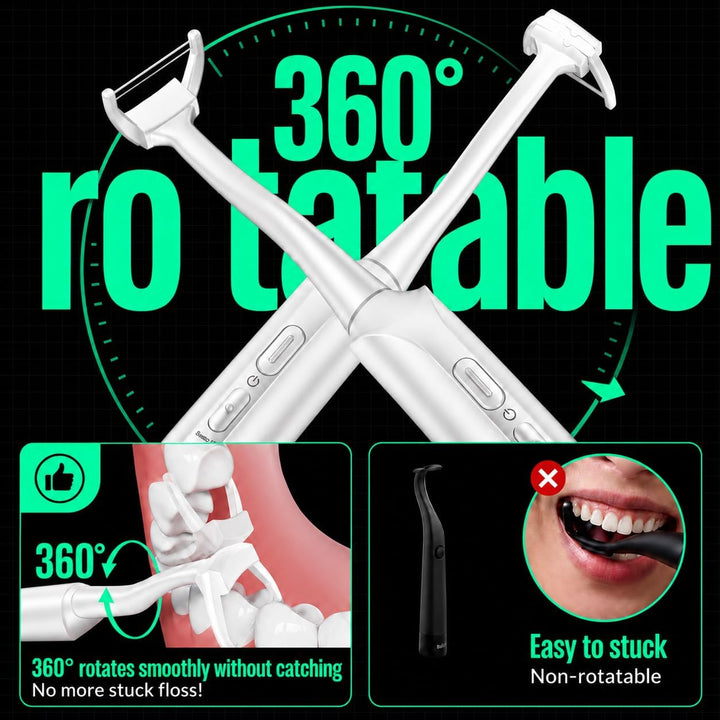 OILSAO hilo dental eléctrico de doble línea, 54 cabezales de recamb...
