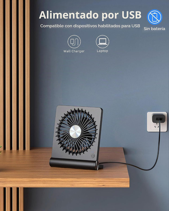 Koonie - Ventilador de escritorio USB, ventilador pequeño ultra sil...