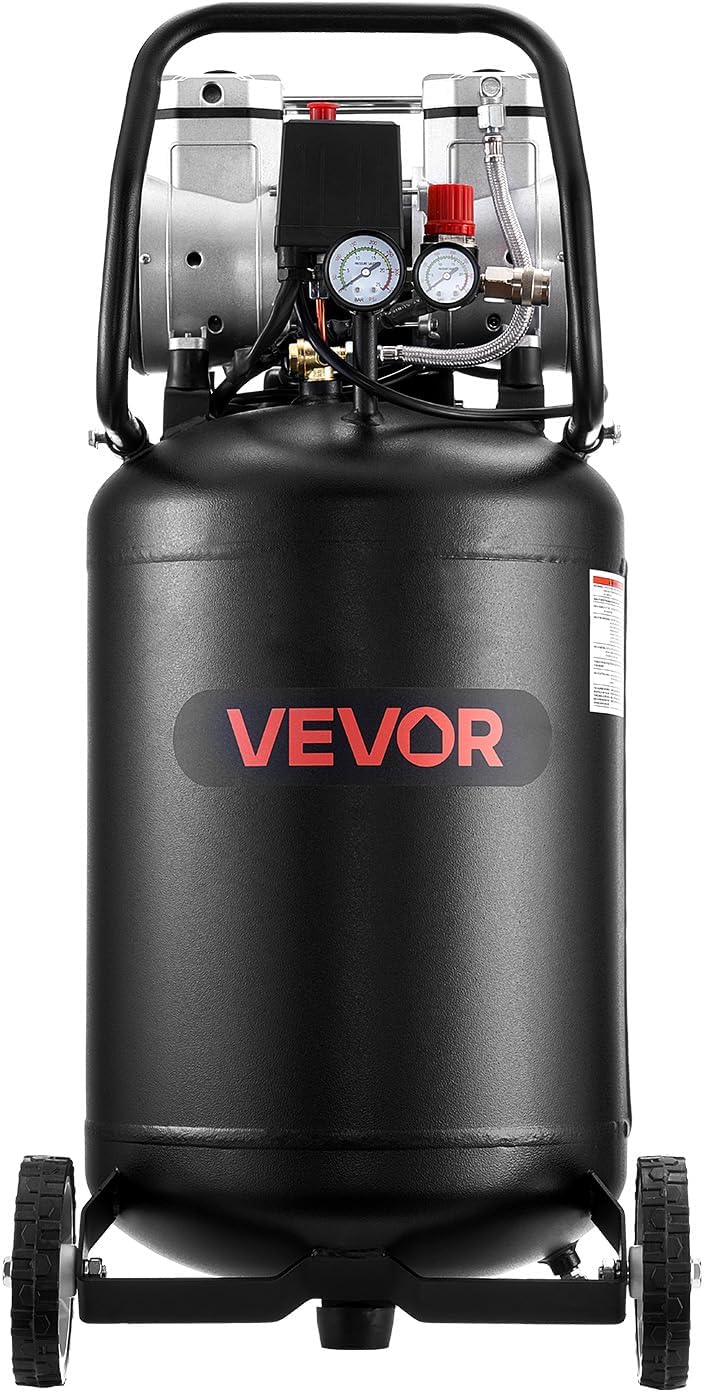 VEVOR Compresor de aire de 10 galones, 2HP 4.8 SCFM a 90PSI, tanque...