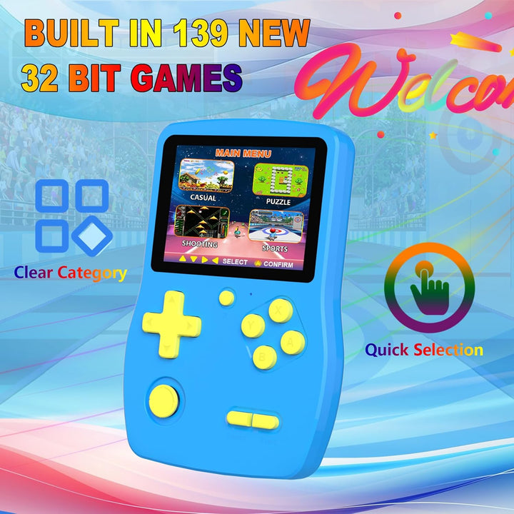 Juego de mano de 32 bits para niños precargado 139 videojuegos retr...