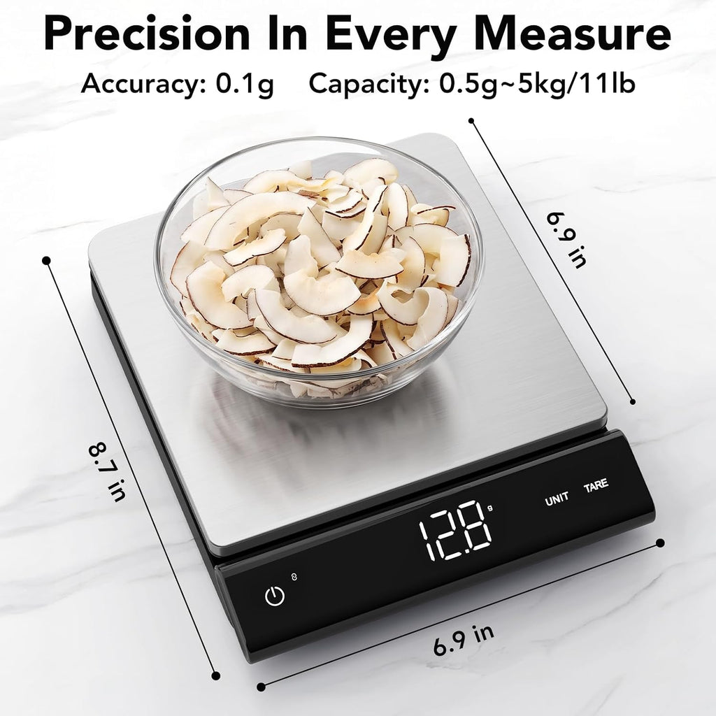 Ultrean Báscula de alimentos de precisión de 0.004 oz con pantalla