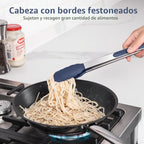 U-Taste Pinzas de Cocina para Cocinar, Resistencia al Calor de 600ºF, 3Pcs/Azul Medianoche