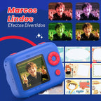 Cámara de impresión instantánea para niños con 5 rollos de papel de impresión, cámara HD 1080P, cámara portátil recargable para selfies, regalos de cumpleaños de Navidad, juguetes para niños y niñas