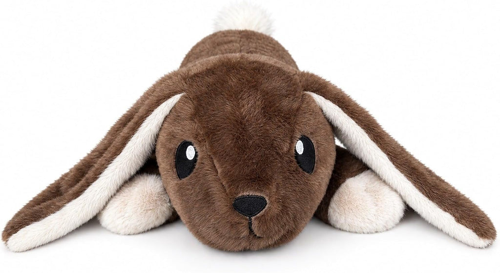 Brease Animal de peluche de conejo marrón con peso de 5 libras sin perfume, grande, bonito conejo de peluche para abrazo suave y momentos tranquilos, compañero suave para niños y adultos, peluche