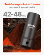 VEVOR Juego de llaves de impacto de 1/2", 26 piezas, métricas de 10 a 1.417