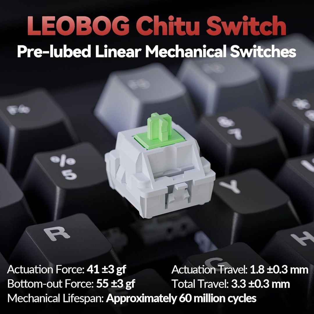 Teclado mecánico inalámbrico LINGBAO K98 para juegos, modo tri BT5....