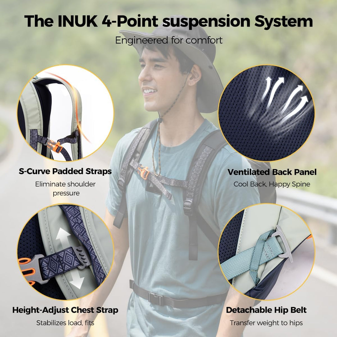 INUK Mochila para laptop para estudiantes universitarios y trabajo,...