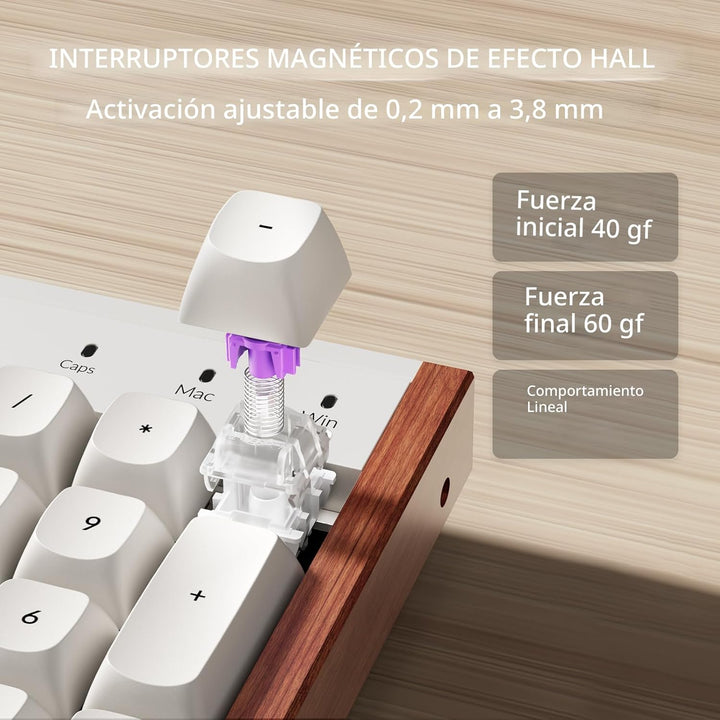 Keychron K10 HE Hall Effect Keyboard Wireless, Magnetic Switch Hot...