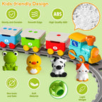 Juguetes de tren de granja para niños pequeños de 1 a 3 años, juego de tren