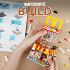 HIGH GODO City Street View - Juego de construcción de hamburguesas, modelo creativo MOC, juguetes de modelo creativo, decoración única para el hogar, ideas para regalo de cumpleaños (244 piezas)