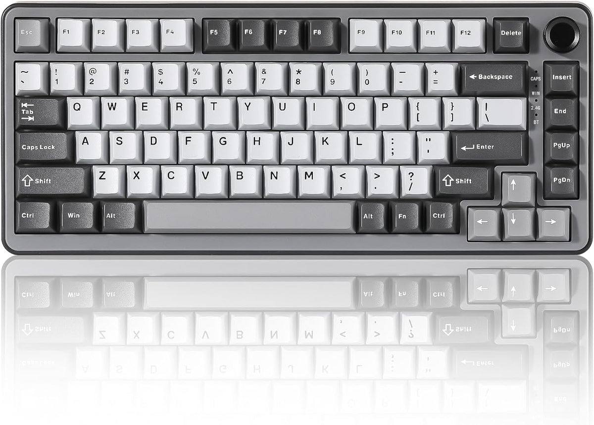 YUNZII B75 PRO Wireless Mechanical Keyboard,75% Layout with Knob,Ho...