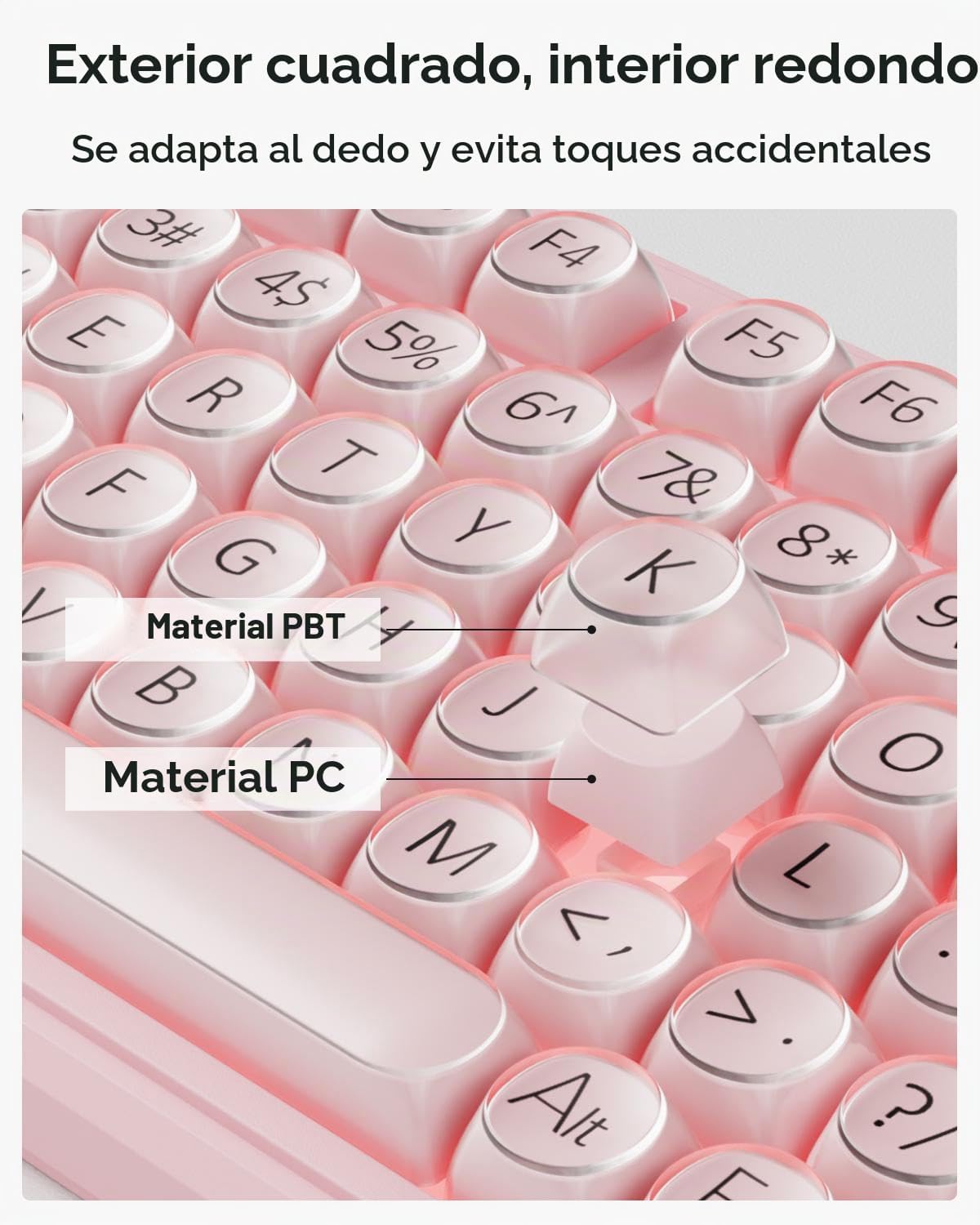 EWEADN V102 - Teclados inalámbricos, teclado para juegos de 98 tecl...