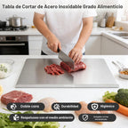 Tabla de cortar de acero inoxidable con labio, tablas de cortar no tóxicas