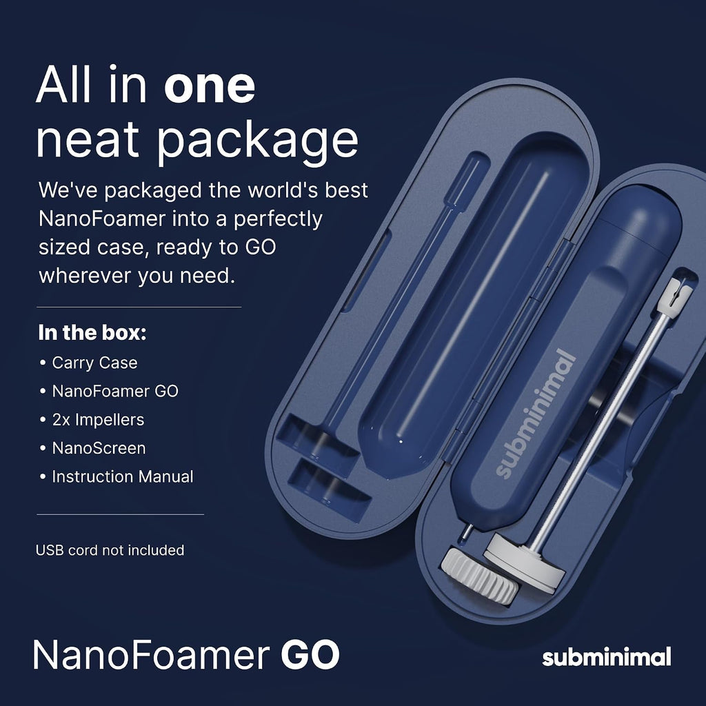 Subminimal NanoFoamer GO Espumador de leche portátil recargable, color