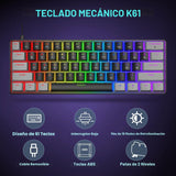 BlueFinger Combo de teclado y mouse mecánicos para juegos 60% \u201...