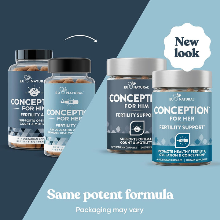 Conception Fertility for Her & Him Paquete - Combo de suplementos d...